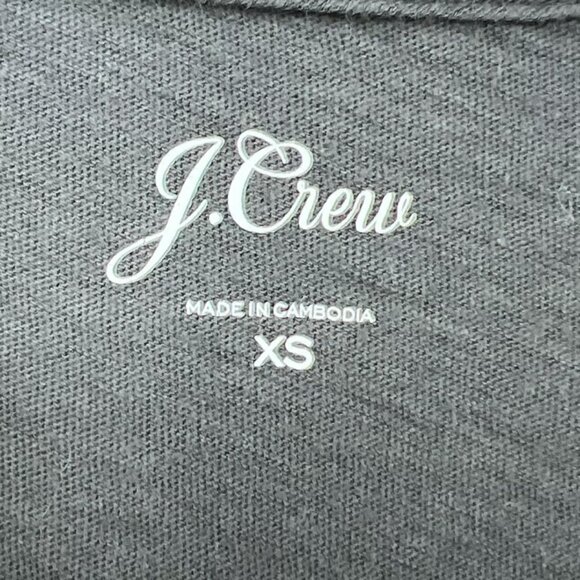 J. Crew XS Womens Gray Champagne Bubbly Rhinestone Tee Shirt T-Shirt Fitted - Picture 5 of 7